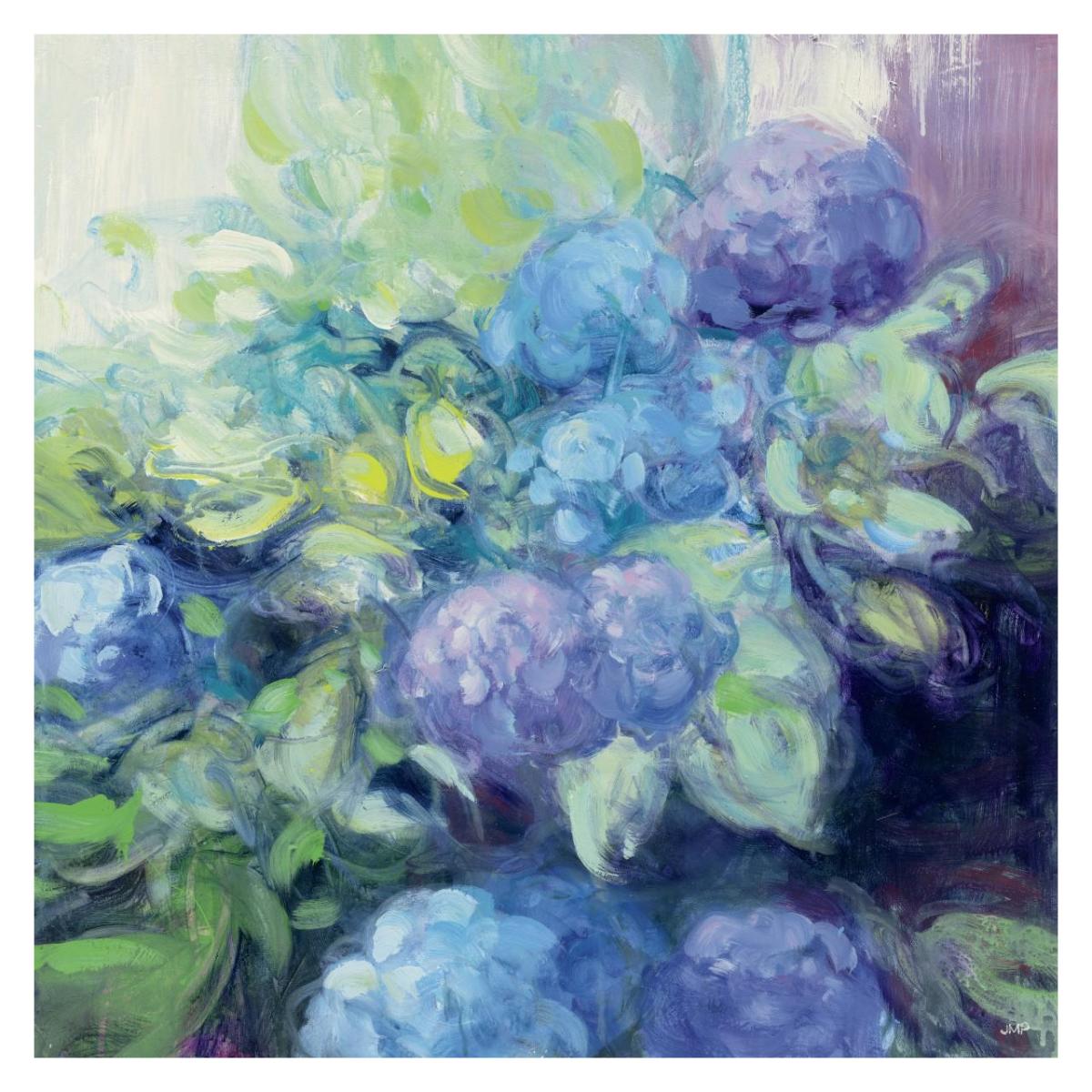 Bright Hydrangea III -Paper Art-32"x32"