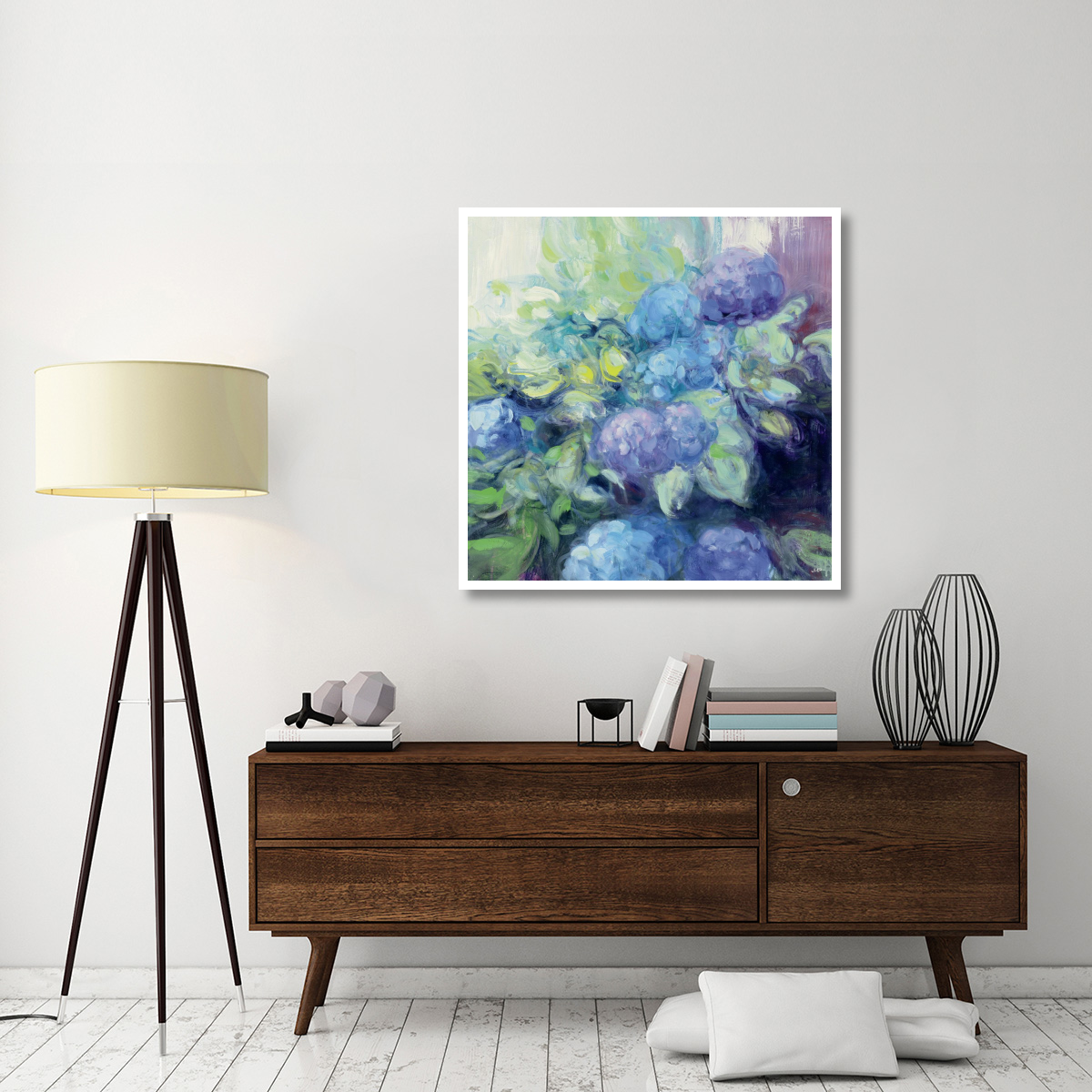 Bright Hydrangea III -Paper Art-42&quotx42"