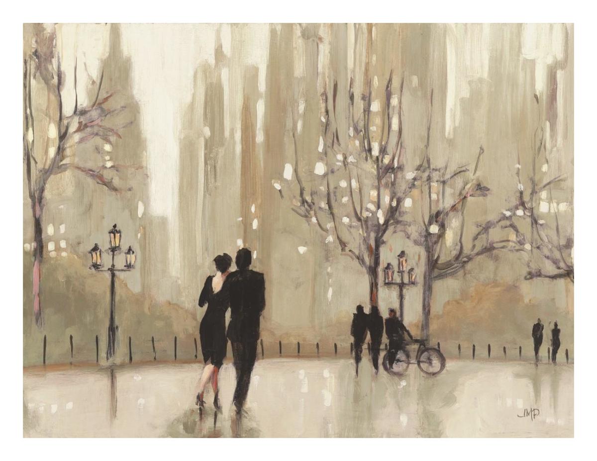An Evening Out Neutral -Paper Art-26"x20"