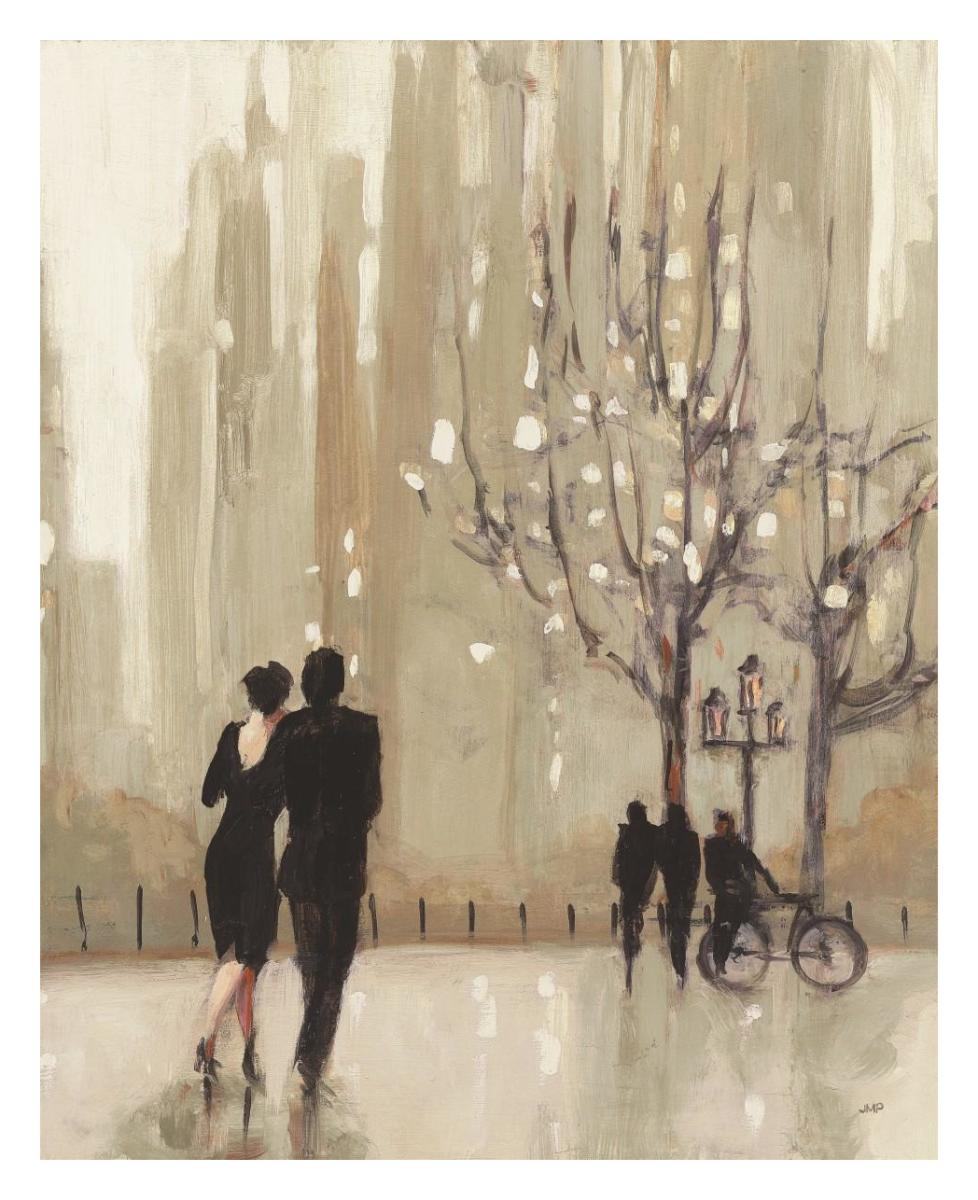 An Evening Out Neutral Cop -Paper Art-24"x30"