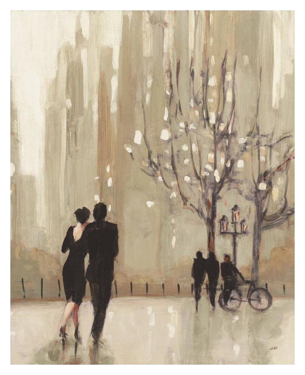 An Evening Out Neutral Cop -Paper Art-30"x37"
