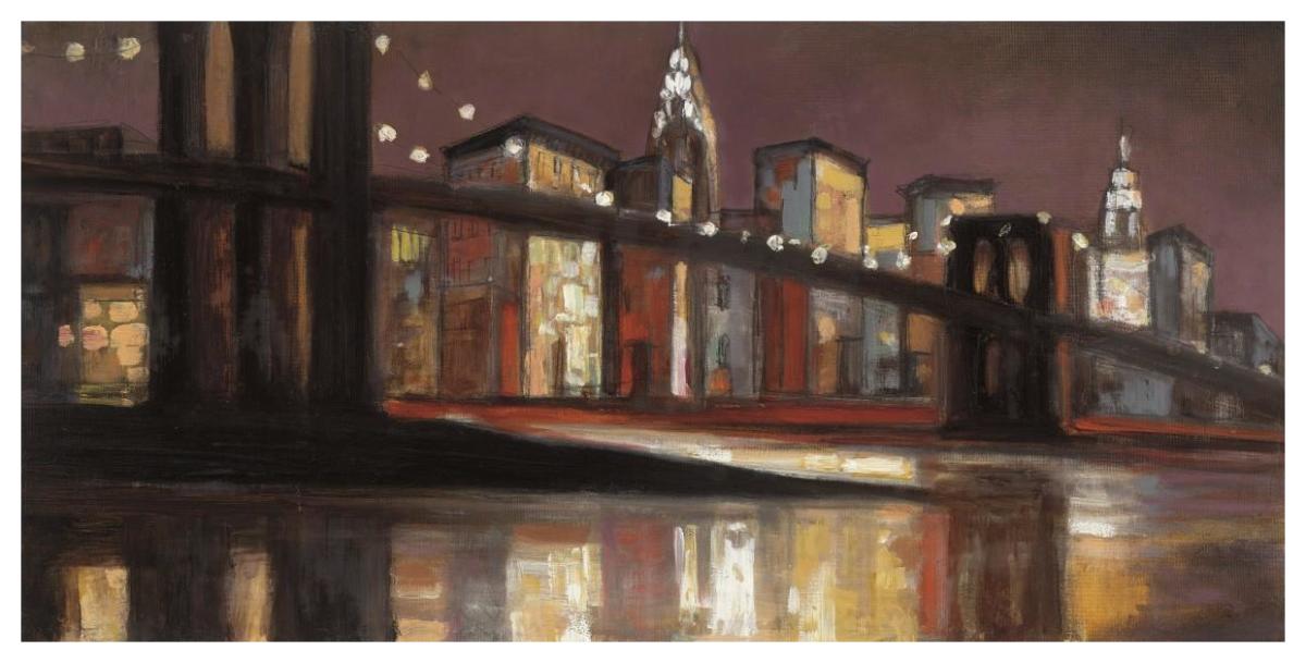 NYC Nitetime -Paper Art-62"x32"