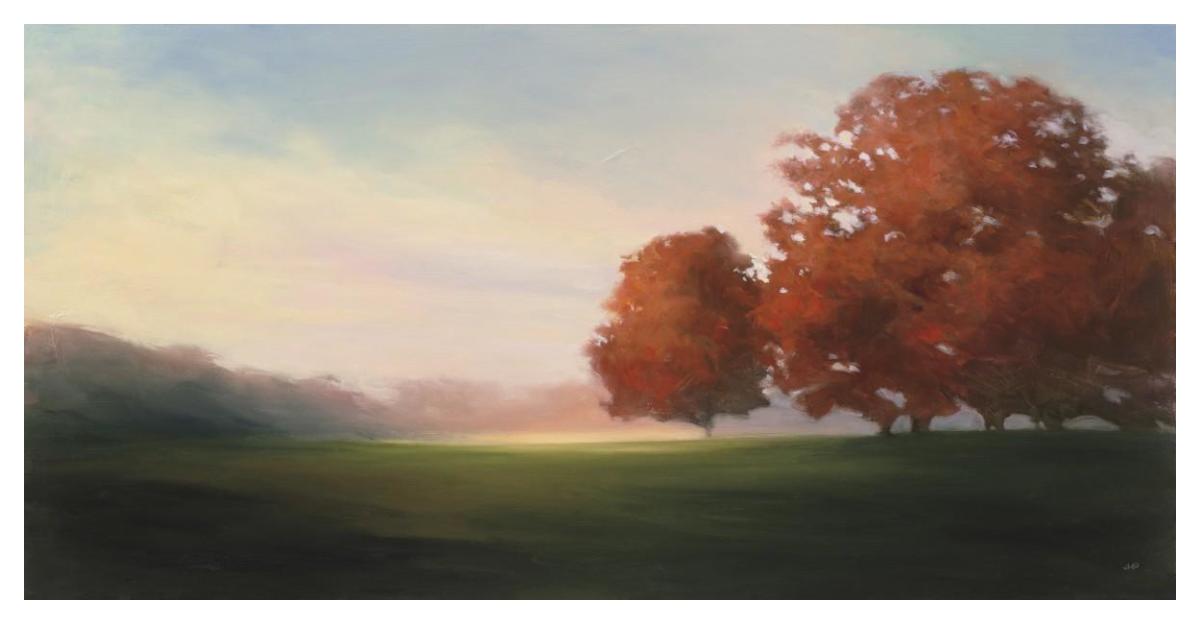 La Plage en Hiver -Paper Art-50"x26"