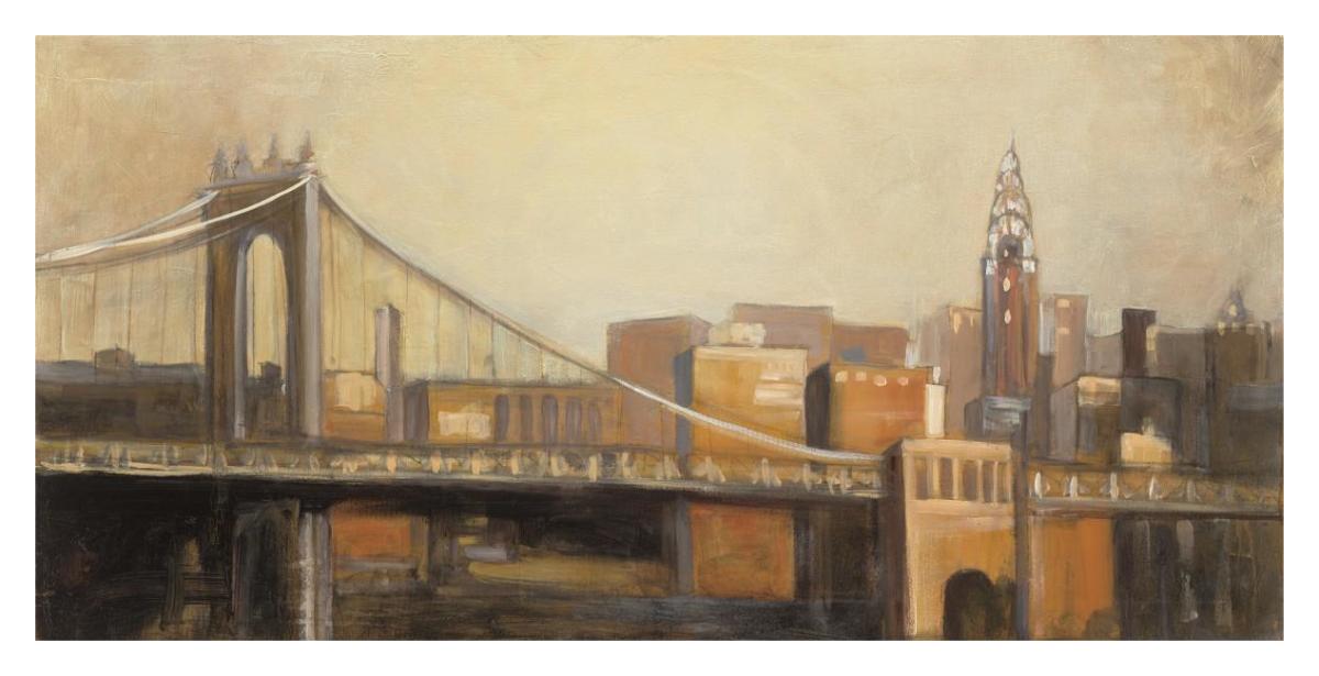 NYC Dawn -Paper Art-38"x20"