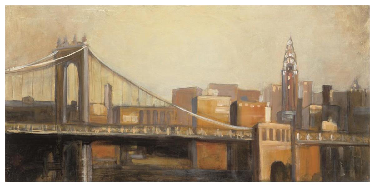 NYC Dawn -Paper Art-74"x38"