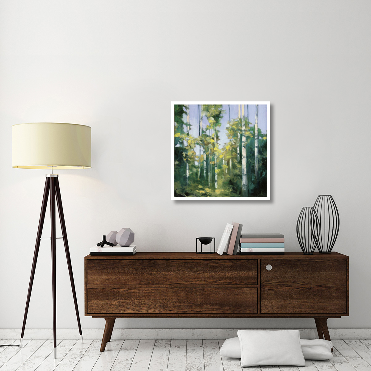 Birches -Paper Art-32&quotx32"