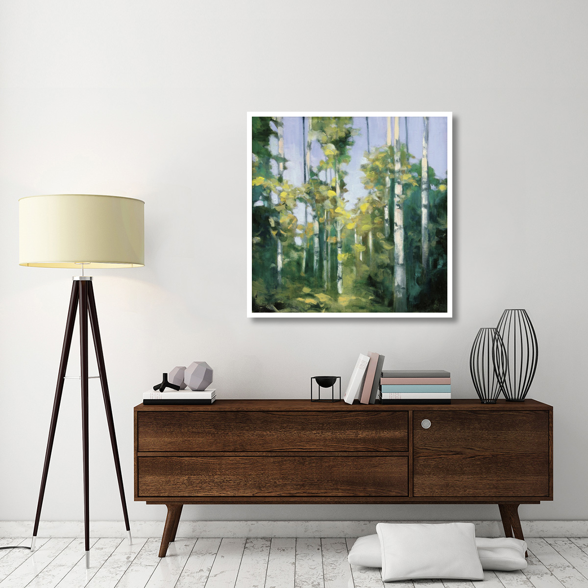 Birches -Paper Art-42&quotx42"
