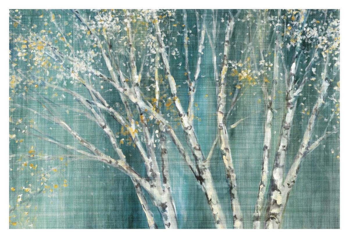 Blue Birch Horizontal -Paper Art-20"x14"