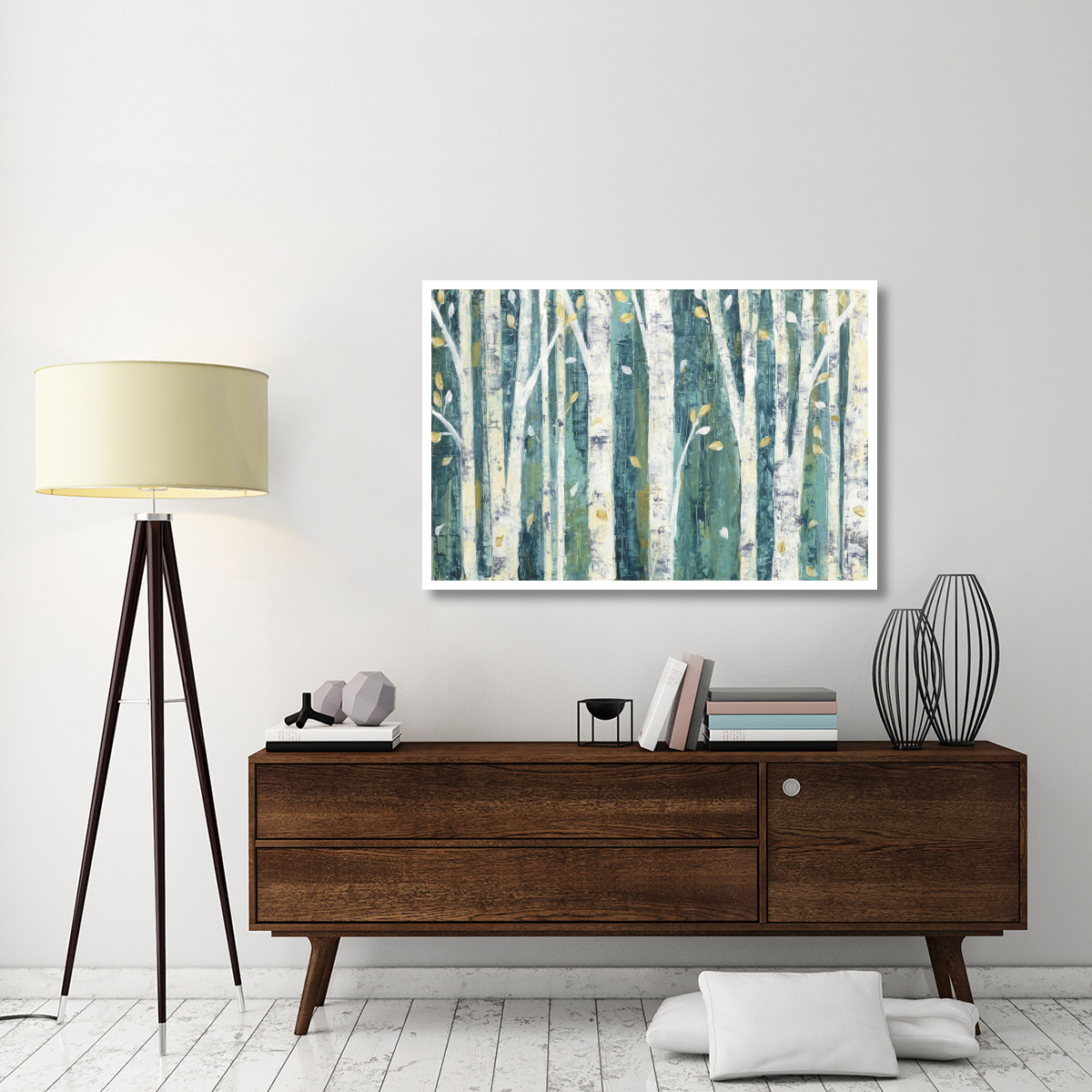 Birches in Spring -Paper Art-50&quotx34"