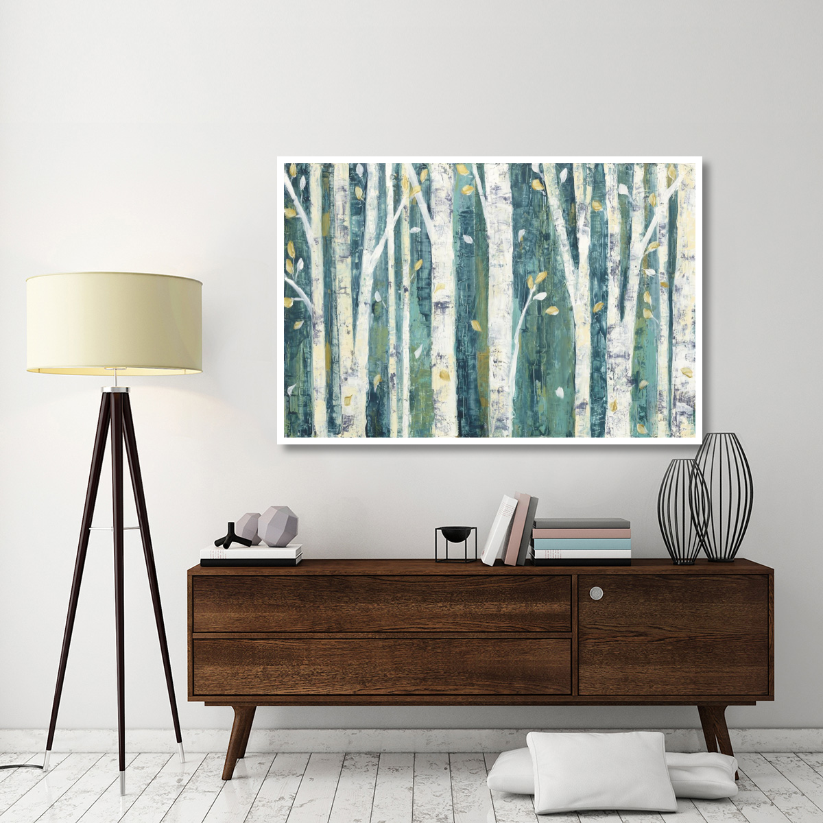Birches in Spring -Paper Art-62&quotx42"