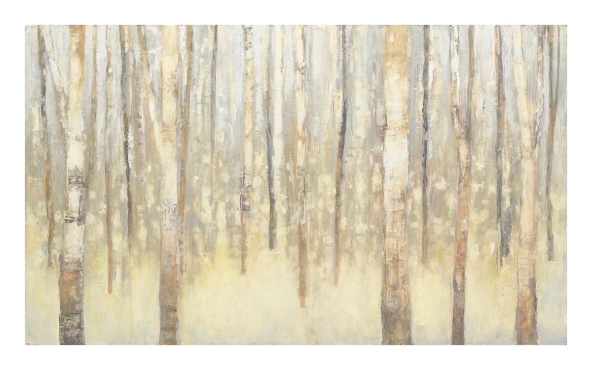 Birches in Winter -Paper Art-24"x14.98"