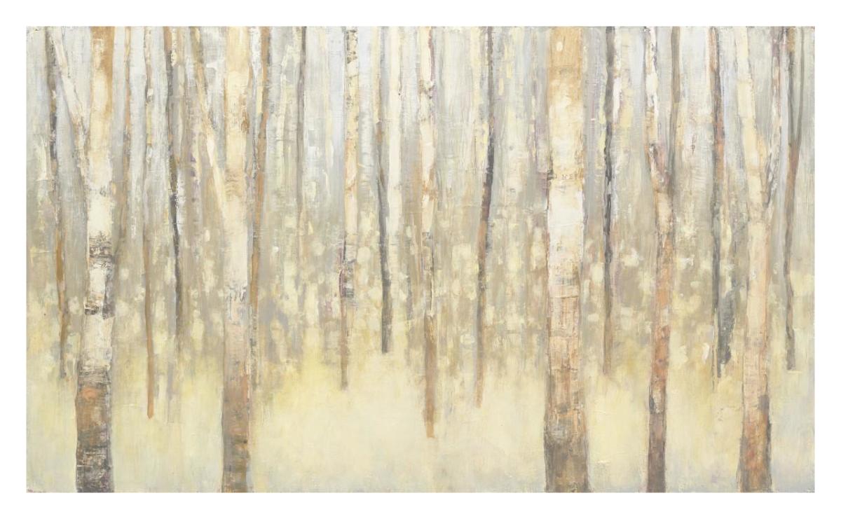 Birches in Winter -Paper Art-32"x19.7"