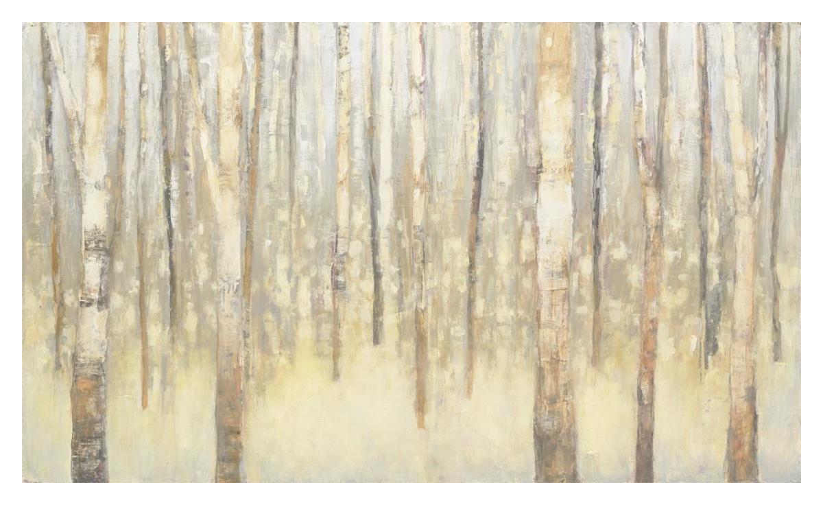 Birches in Winter -Paper Art-38"x23.24"