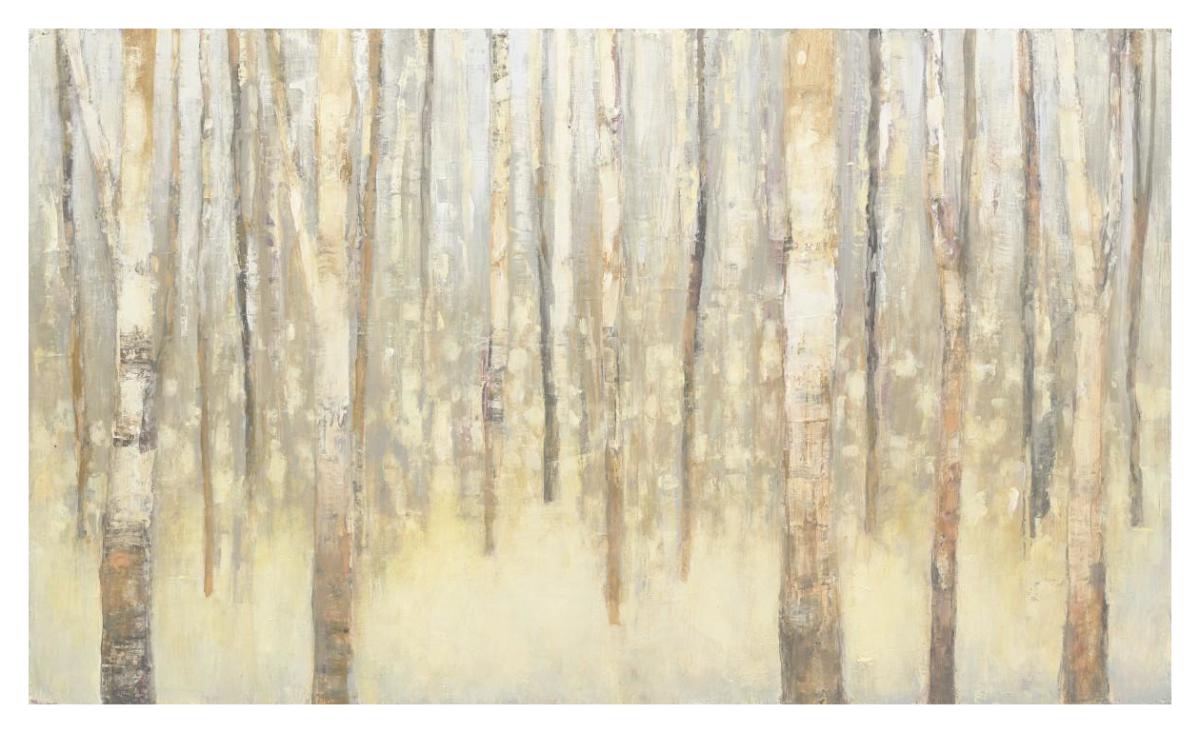 Birches in Winter -Paper Art-42"x25.6"