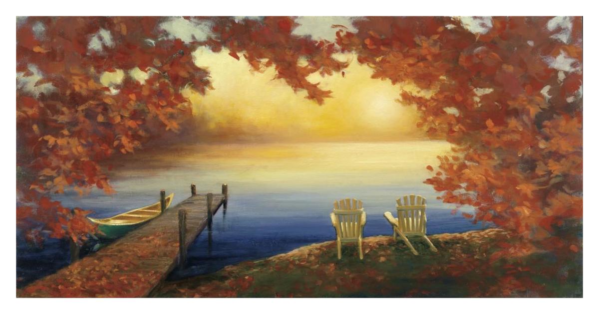 Autumn Glow Crop v2 -Paper Art-38"x20"