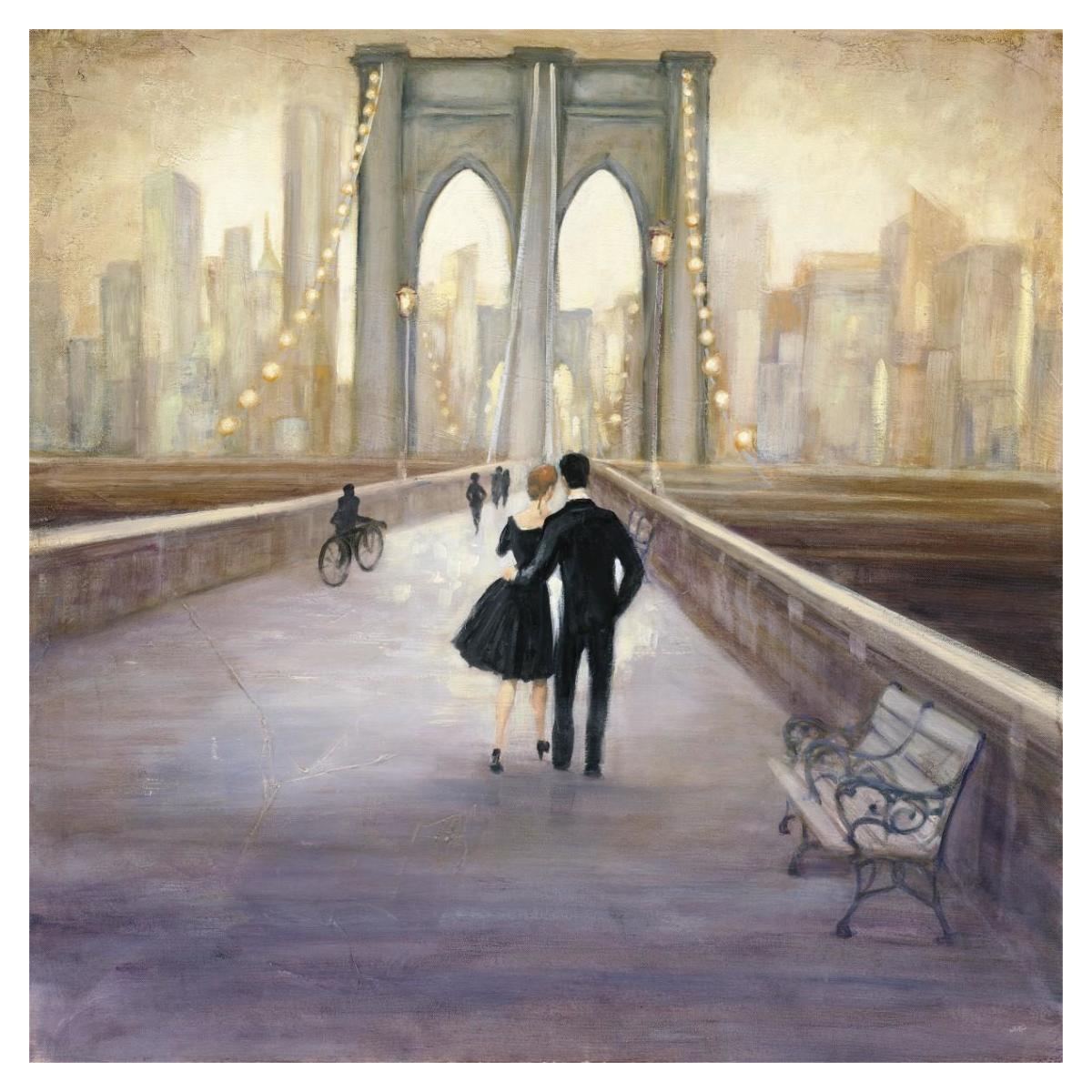 Bridge to NY -Paper Art-38"x38"