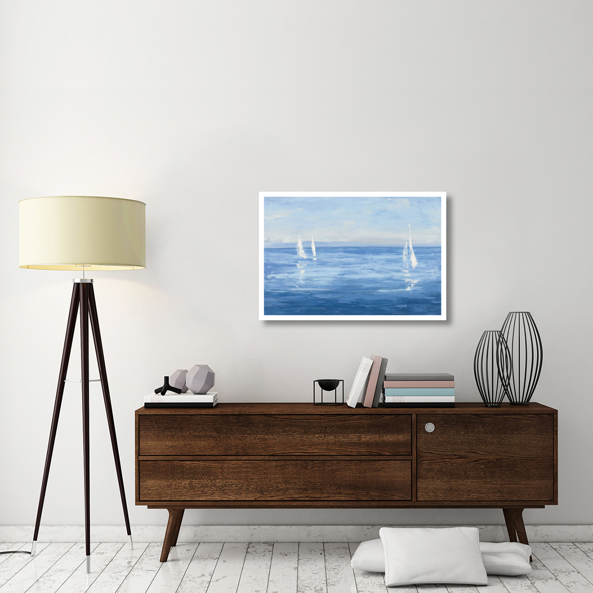Open Sail with Turquoise -Paper Art-38&quotx26"