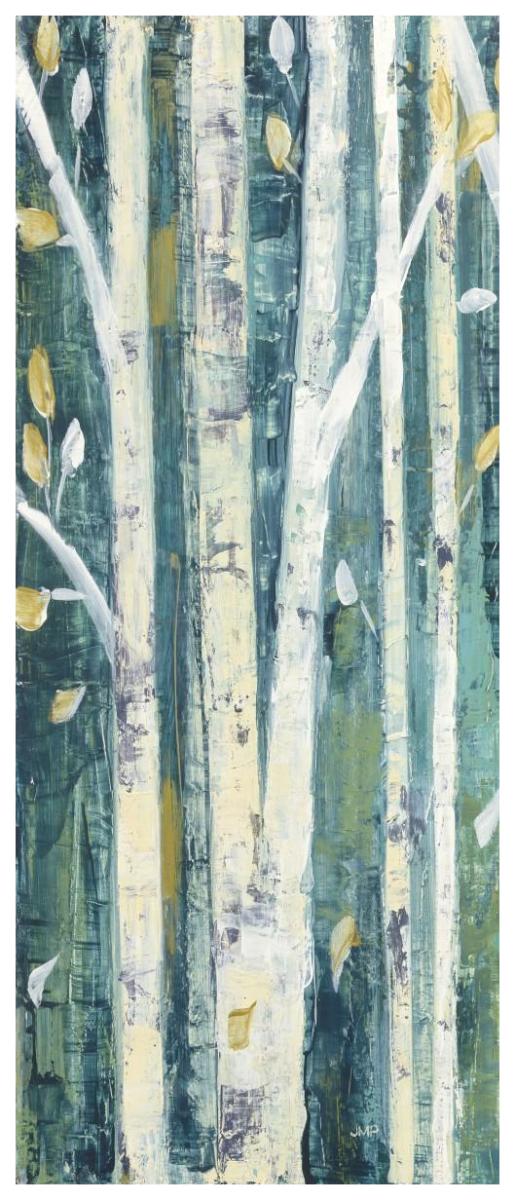 Birches in Spring Panel I -Paper Art-32"x77"