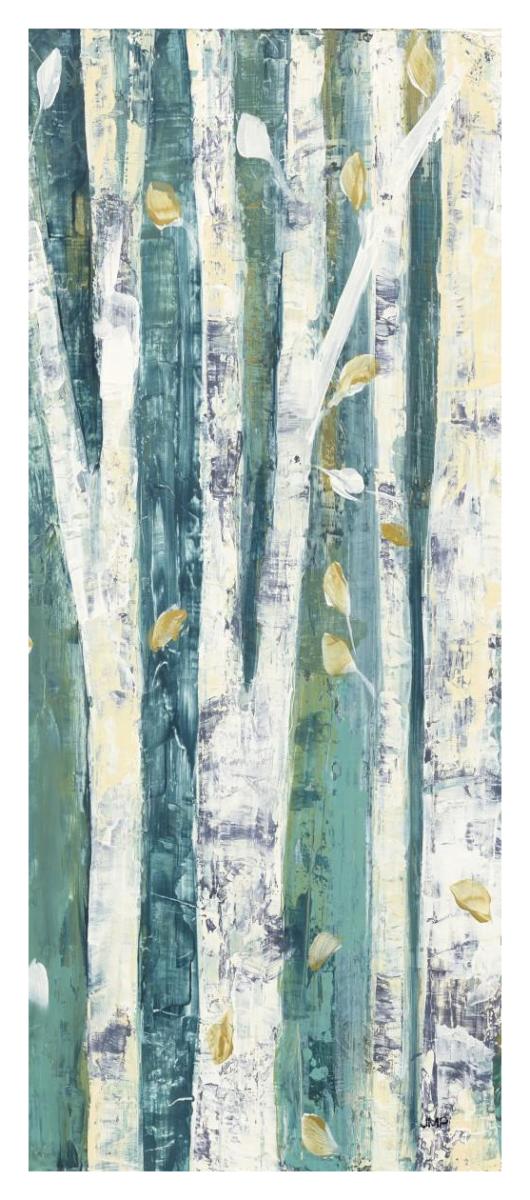Birches in Spring Panel III -Paper Art-18"x42"