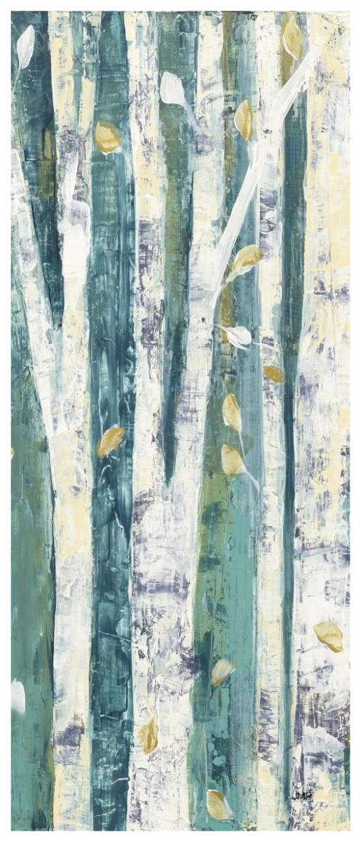 Birches in Spring Panel III -Paper Art-32"x77"