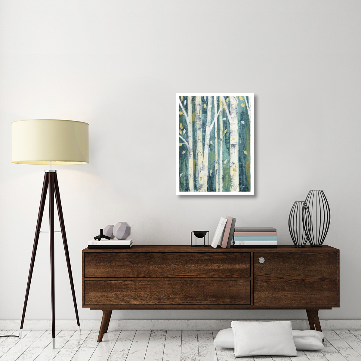 Birches in Spring II -Paper Art-26&quotx34"