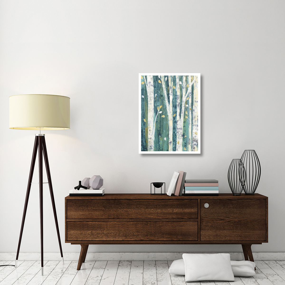 Birches in Spring III -Paper Art-26&quotx34"