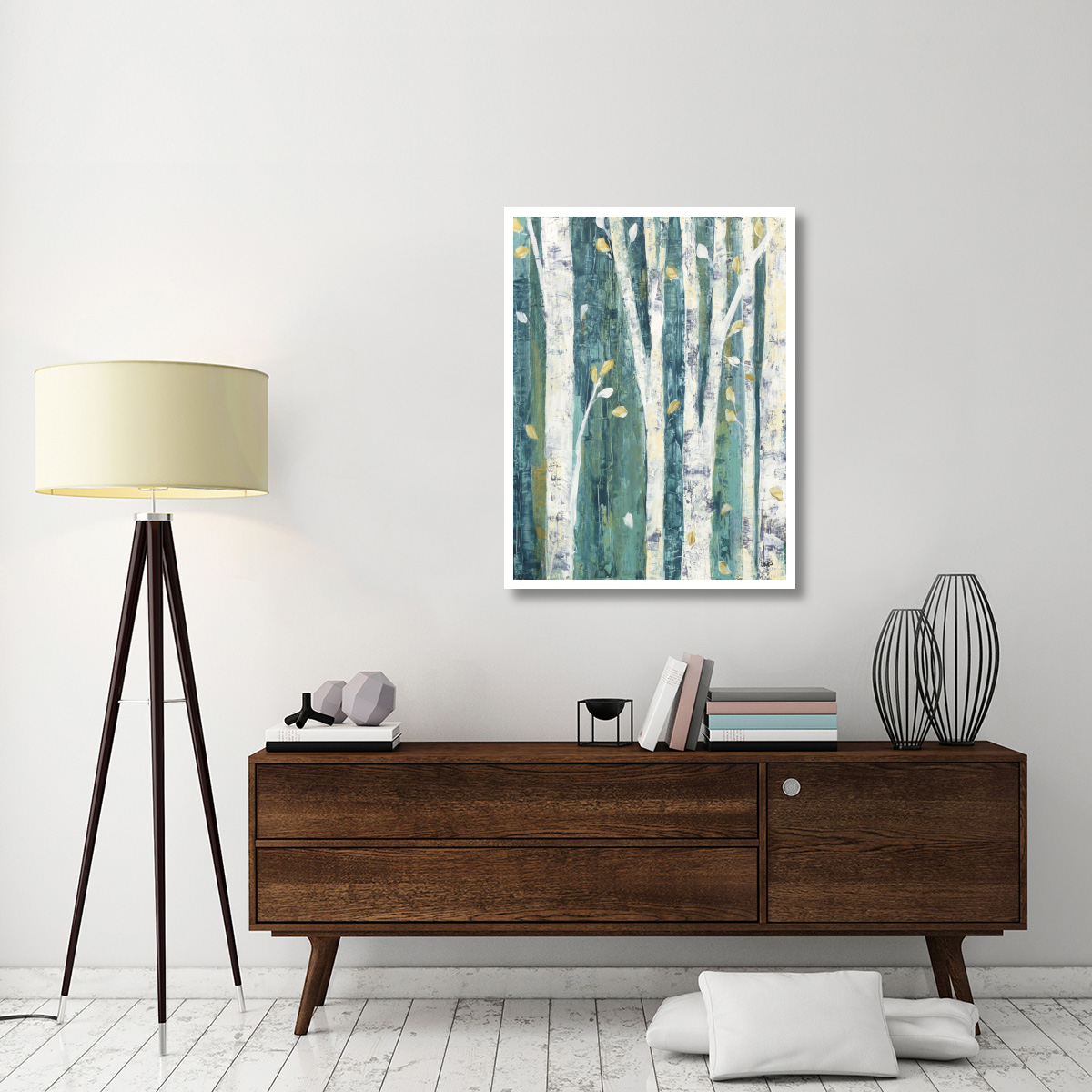 Birches in Spring III -Paper Art-32&quotx42"