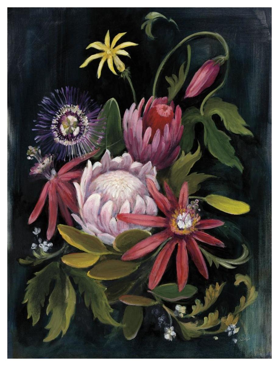 Flower Show II -Paper Art-38"x50"