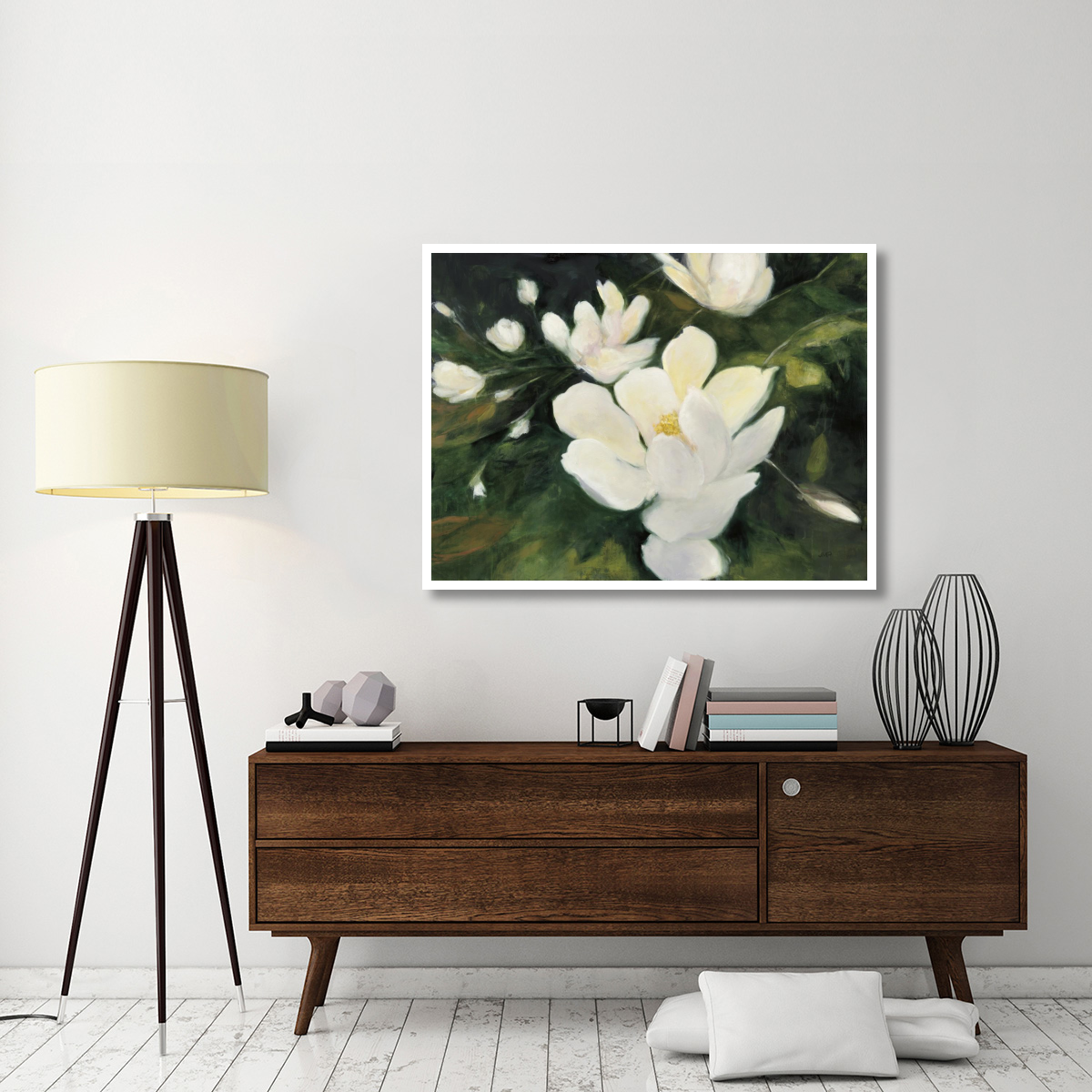 Magnolia Blooms -Paper Art-50&quotx38"