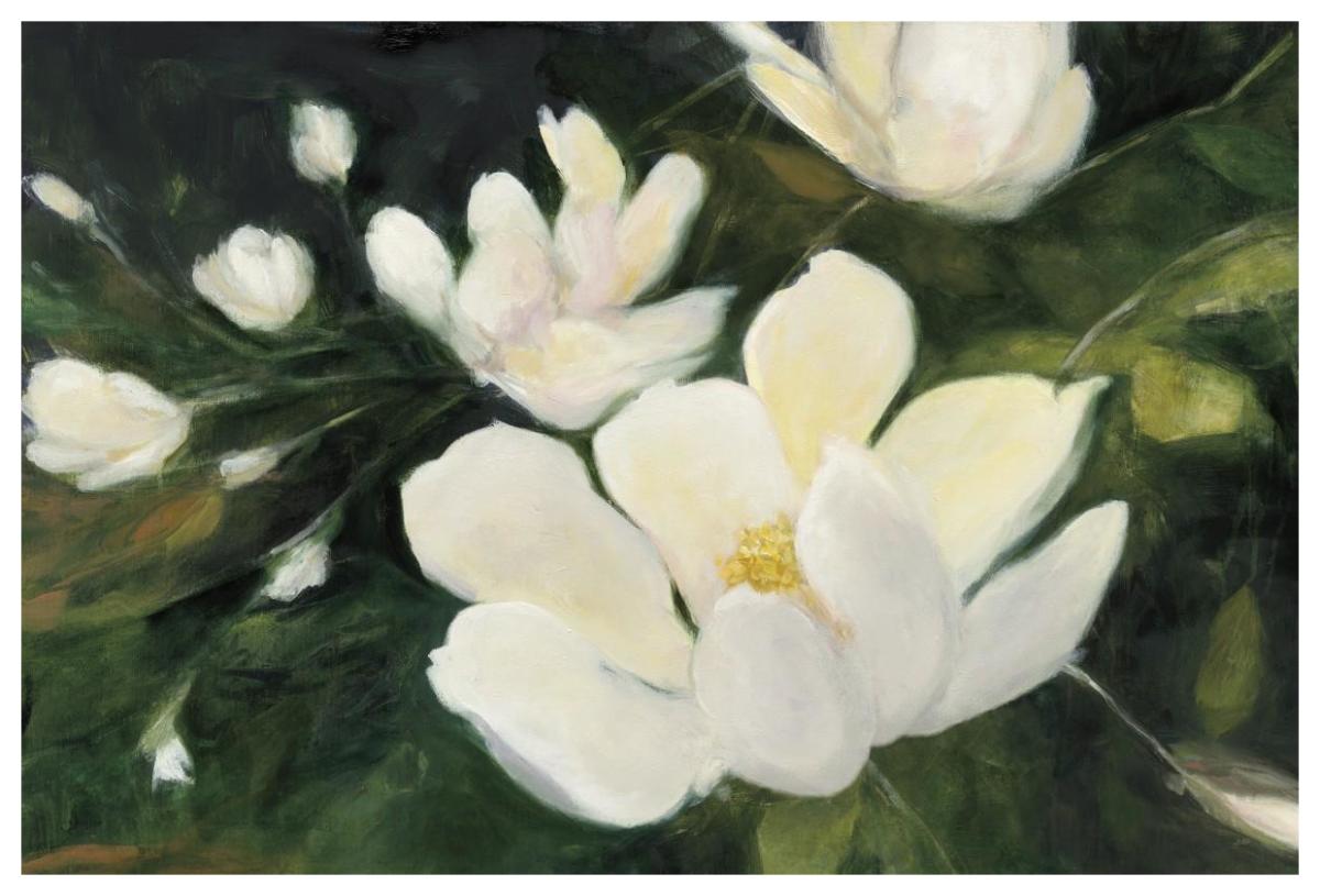 Magnolia Blooms Crop No Petal -Paper Art-62"x42"