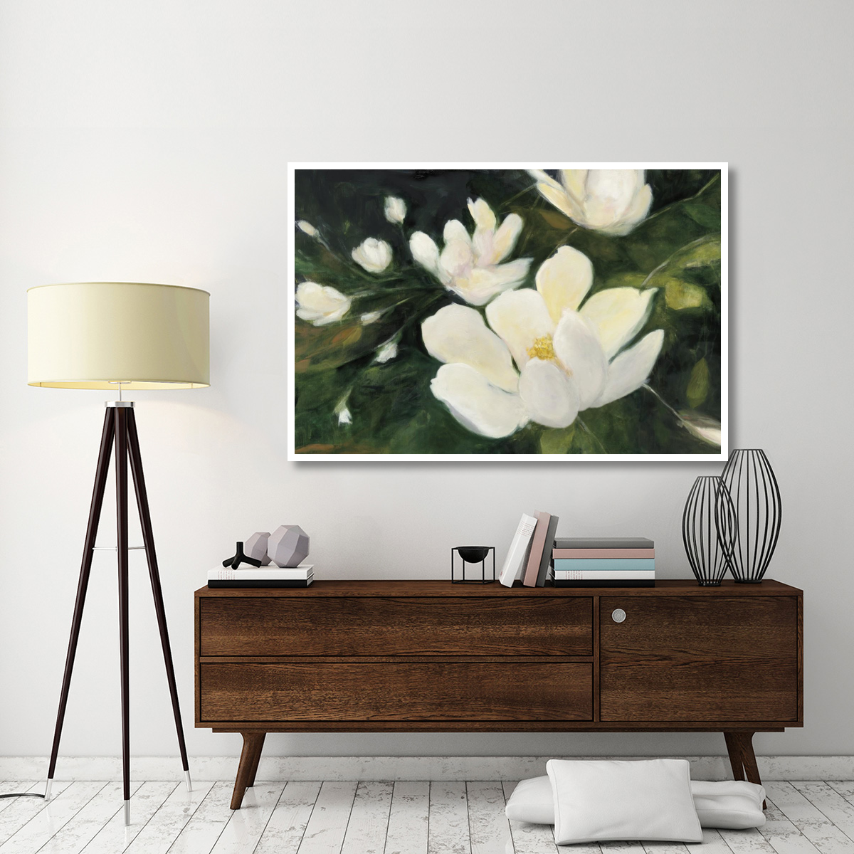 Magnolia Blooms Crop No Petal -Paper Art-62&quotx42"
