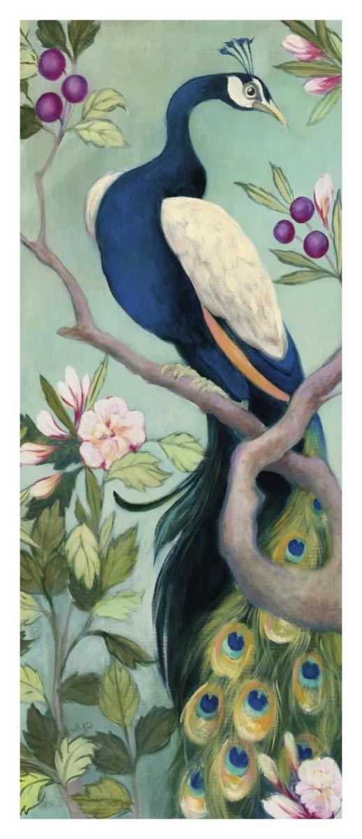 Pretty Peacock I -Paper Art-18"x42"