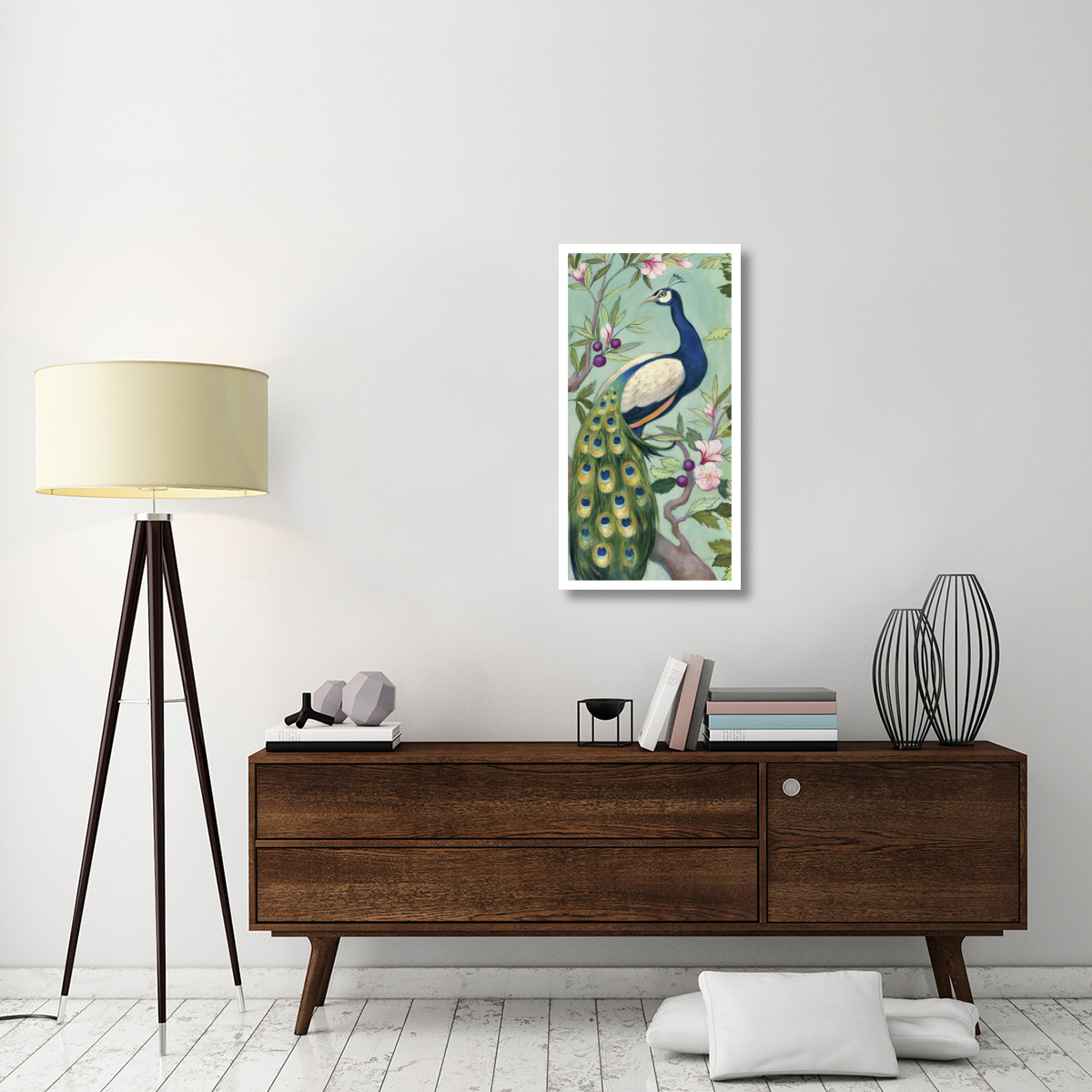 Pretty Peacock II -Paper Art-20&quotx38"