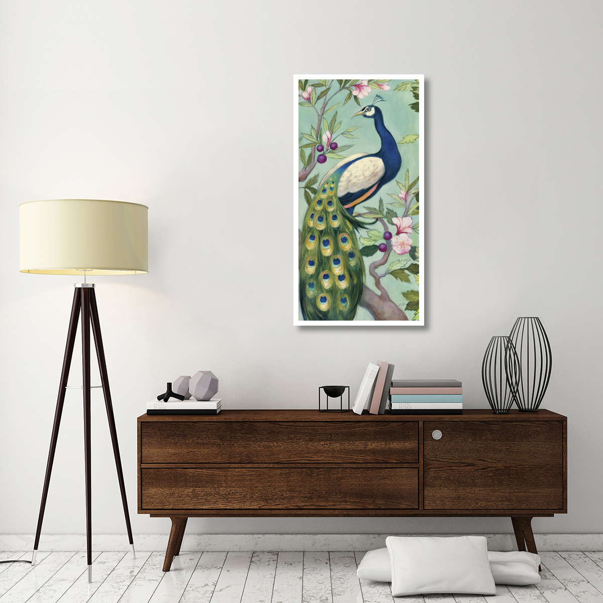 Pretty Peacock II -Paper Art-26&quotx50"