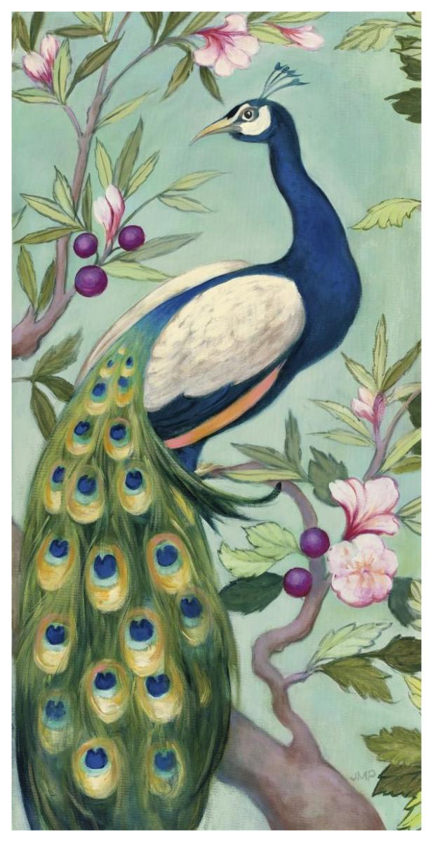 Pretty Peacock II -Paper Art-38"x74"