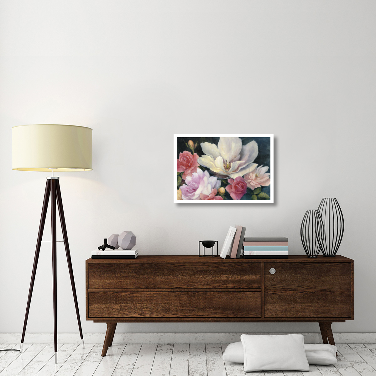 Flemish Fantasy Rose Crop -Paper Art-32&quotx22"