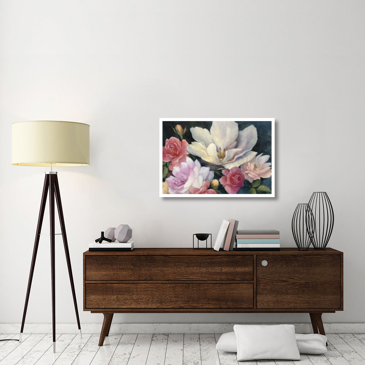 Flemish Fantasy Rose Crop -Paper Art-38&quotx26"