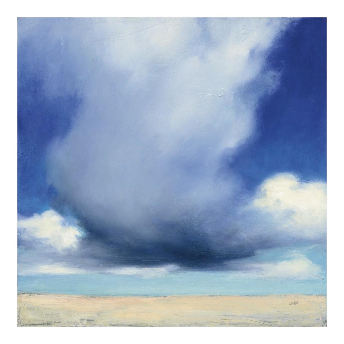 Beach Clouds I -Paper Art-20"x20"