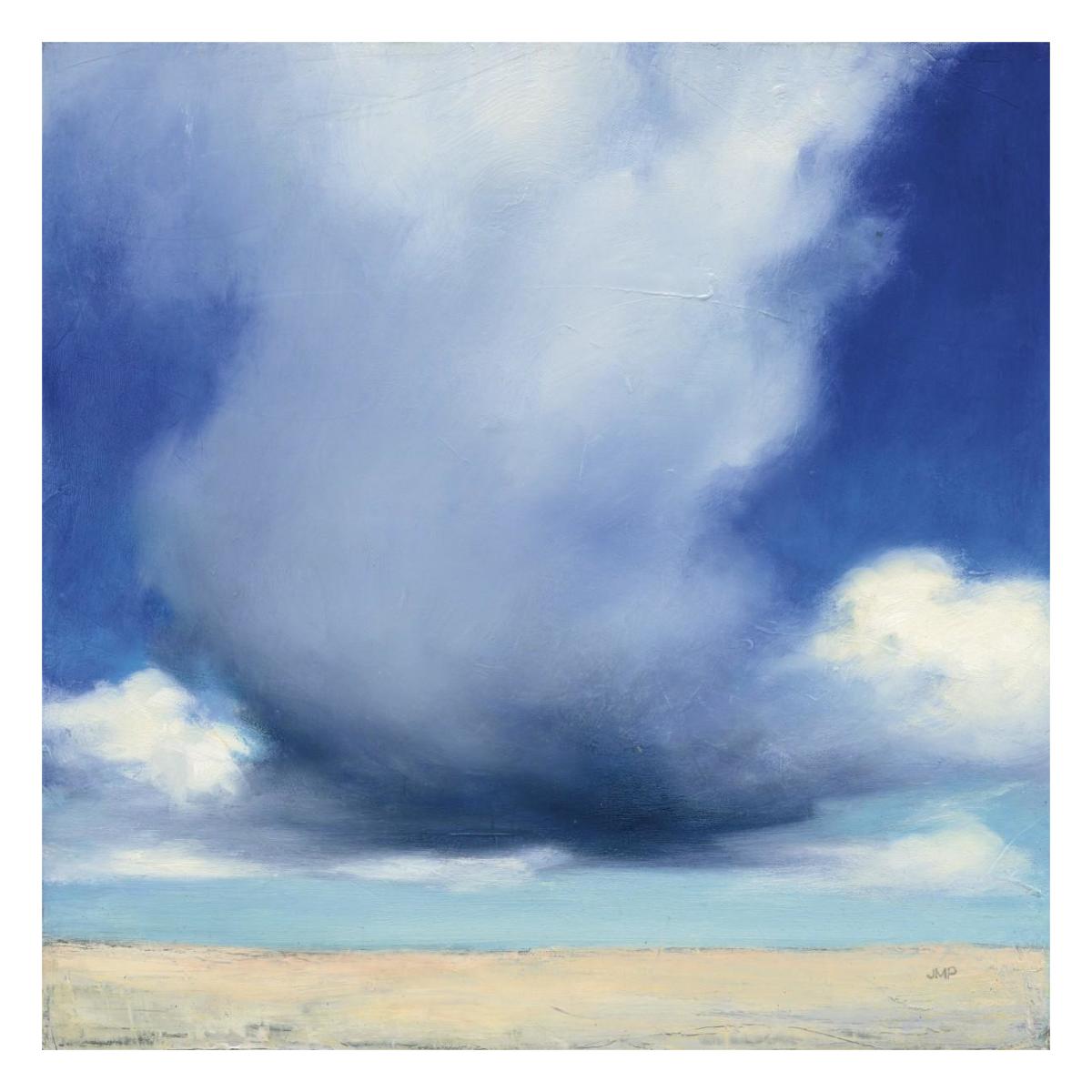 Beach Clouds I -Paper Art-26"x26"