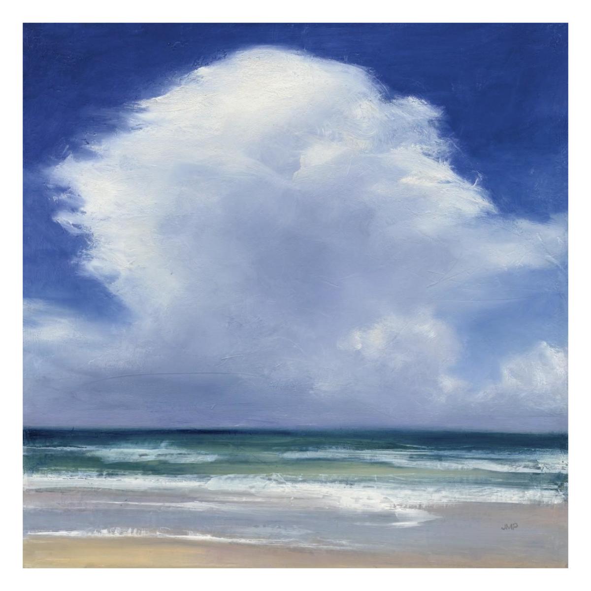 Beach Clouds II -Paper Art-26"x26"