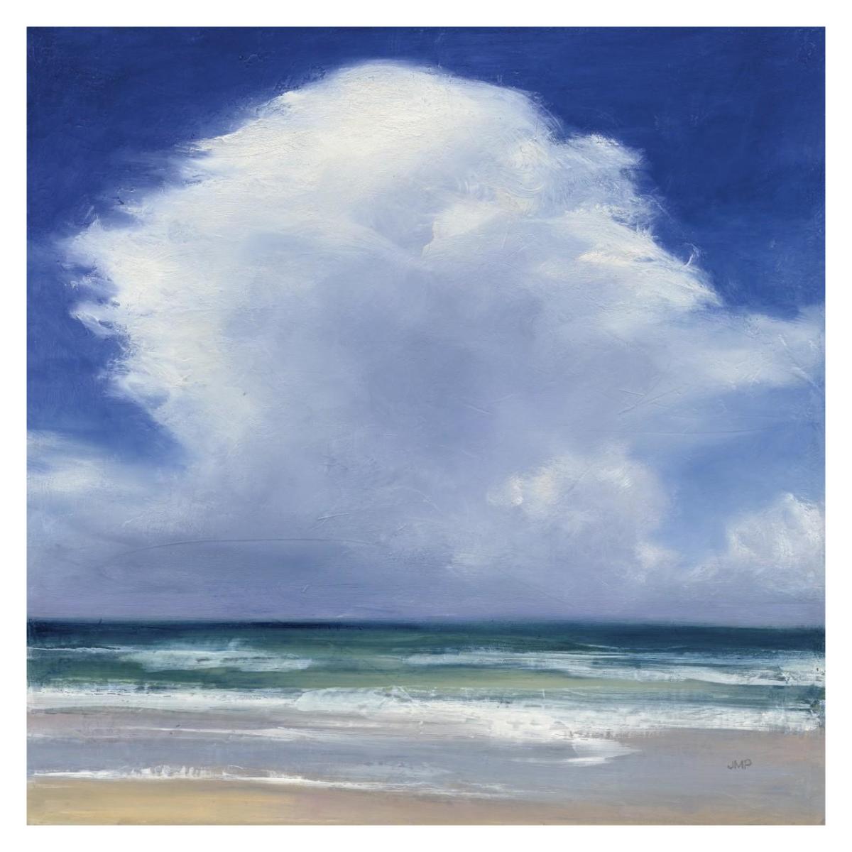 Beach Clouds II -Paper Art-32"x32"