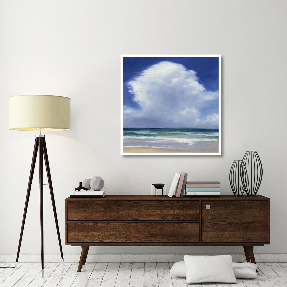 Beach Clouds II -Paper Art-42&quotx42"