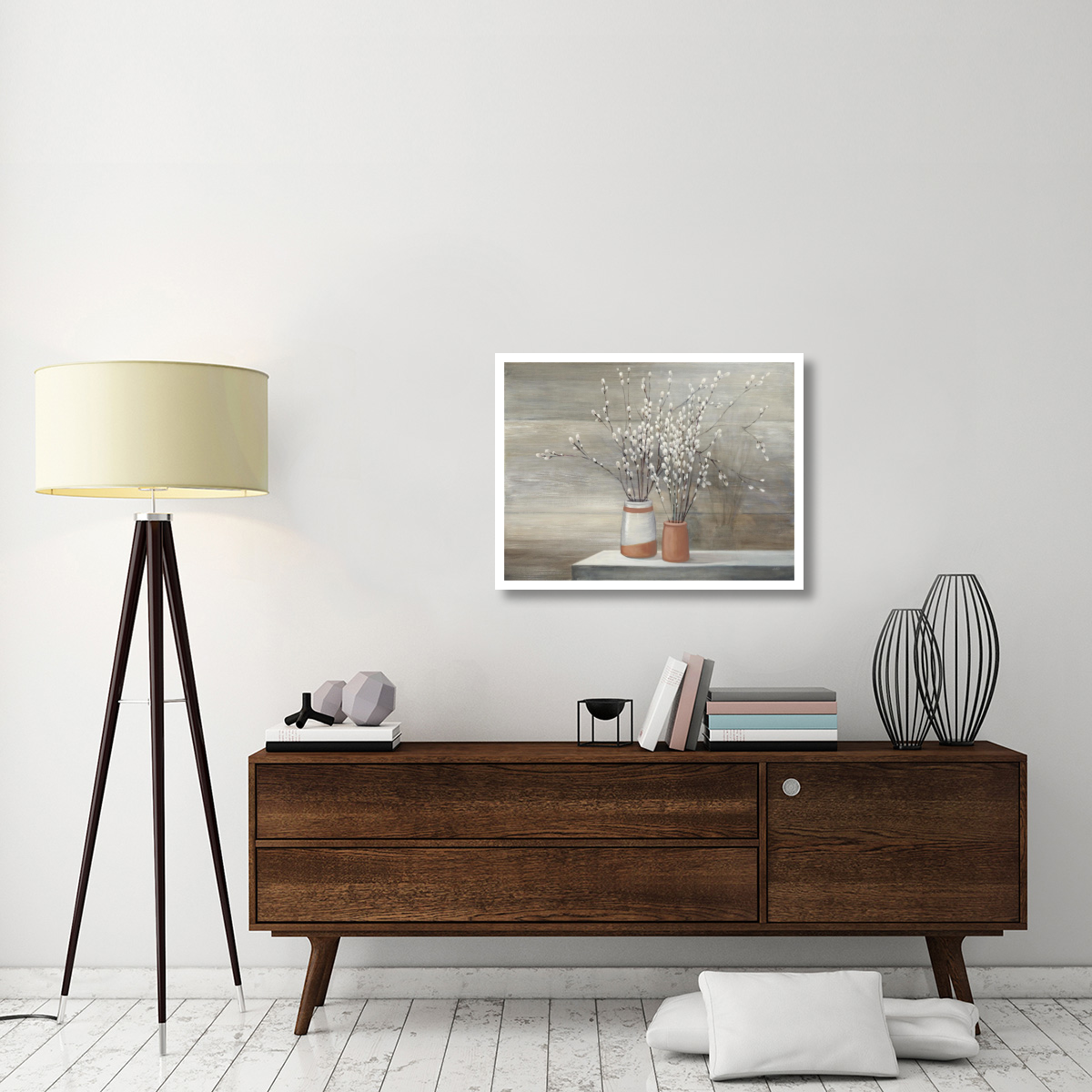 Pussy Willow Still Life -Paper Art-34&quotx26"