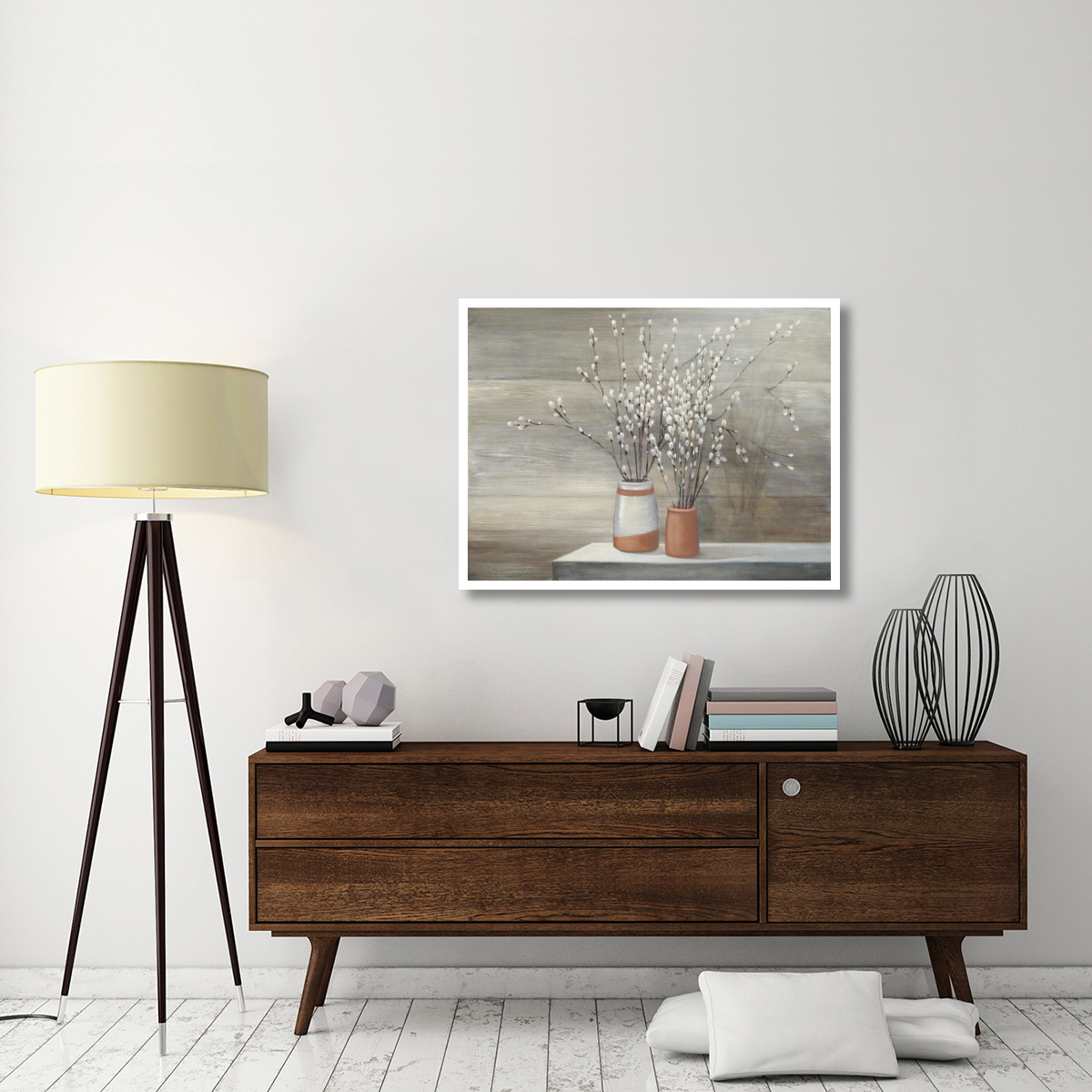Pussy Willow Still Life -Paper Art-42&quotx32"
