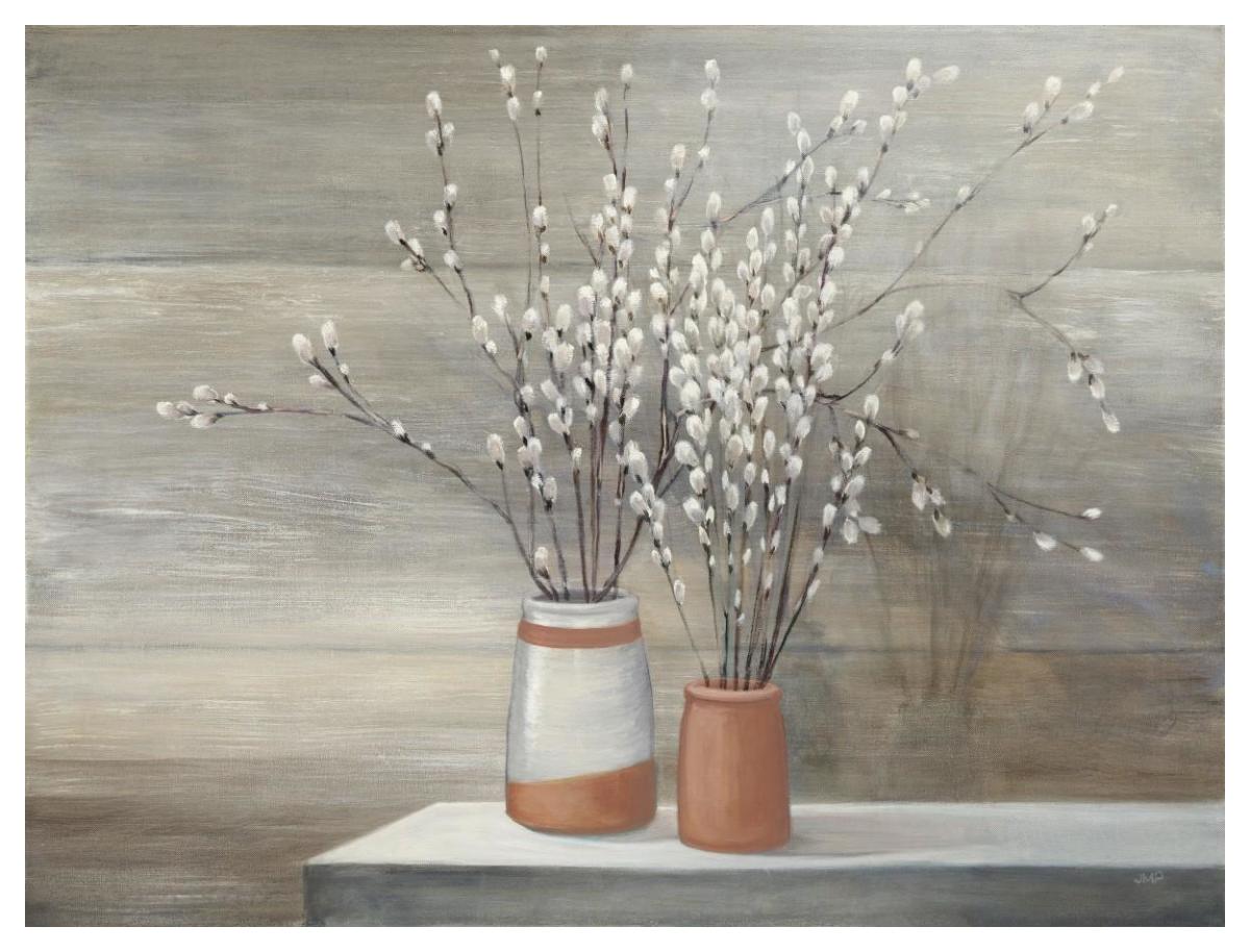 Pussy Willow Still Life -Paper Art-50"x38"