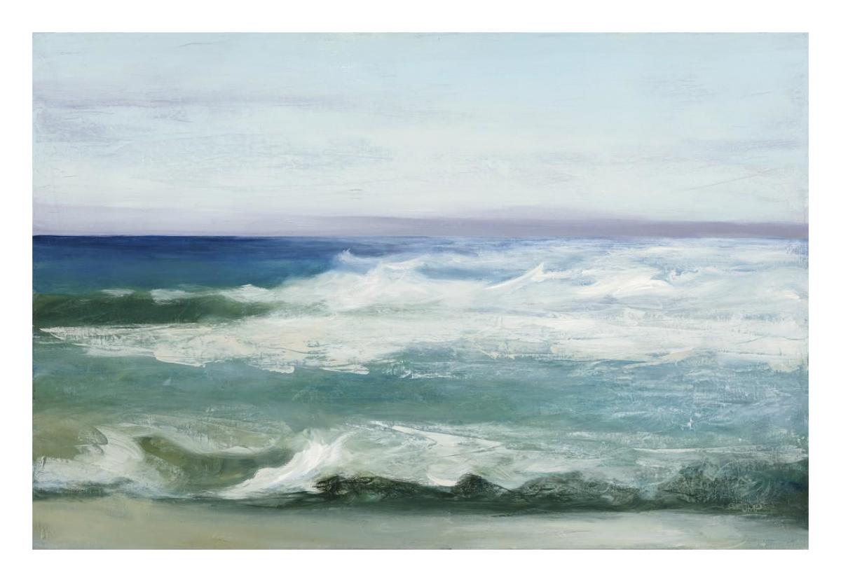 Azure Ocean -Paper Art-26"x18"