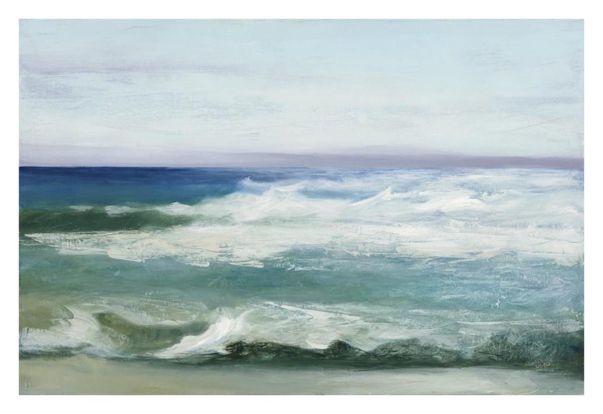 Azure Ocean -Paper Art-32"x22"