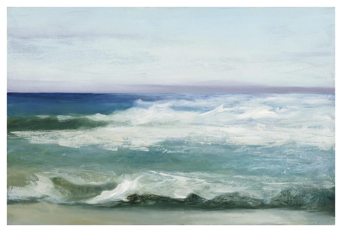 Azure Ocean -Paper Art-50"x34"