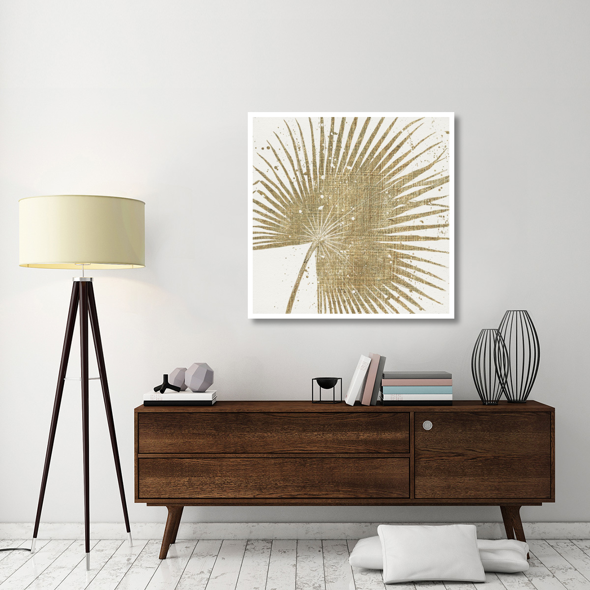 Gold Leaves II -Paper Art-42&quotx42"