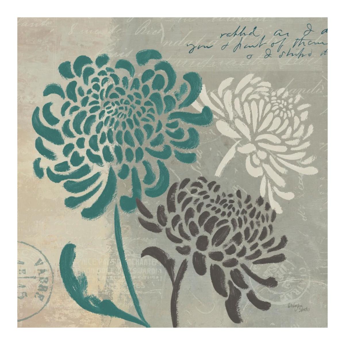 Chrysanthemums I -Paper Art-20"x20"